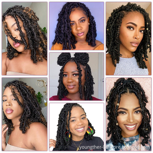 12inch Butterfly Locs Crochet Hair Butterfly Faux Locs Crochet Braids Hair Soft Locs Synthetic Braids